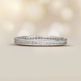 Platinum Eternity Diamond Band Amesbury Band Top View Artistic