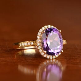 Utica Amethyst Ring Top Tilt