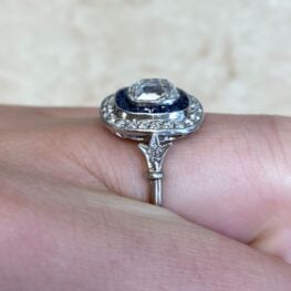 Antique Cushion Cut Diamond Halo Ring - Harlingen Ring