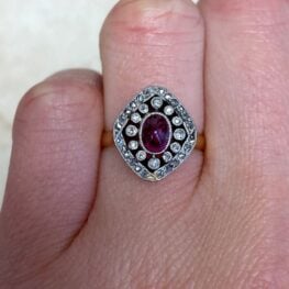 0.75ct Sugarcoat Loaf Cut Bezel Set Natural Ruby Gemstone Ring 13335 F2