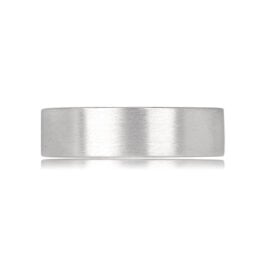 Platinum Wedding Band With Brush Work - Pinehurst Band