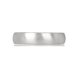 5mm Brushed Finish Platinum Wedding Band - Venton Band