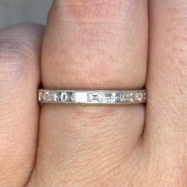 2.5mm Diamond Platinum Eternity Wedding Band 13773 F2