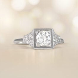 Antique Art Deco 0.70ct Old Euro Ring Circa 1920