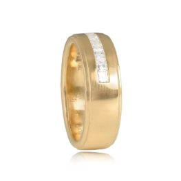 Diamond Half Eternity Yellow Gold Band - Athenia Band 14661 TSV