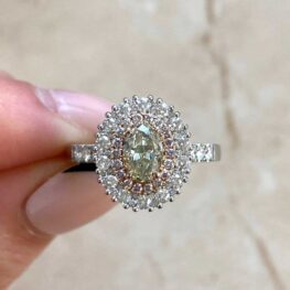 18k White Gold Yellow Diamond Ring 14778 F5