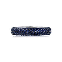 Top View Sapphire Wedding Band 15258