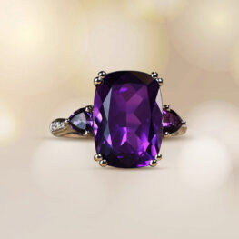 Amethyst Three Stone Ring Missouri Ring Artistic