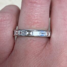 2.45ct Baguette Cut Diamond Wedding Band Delmar Band F3