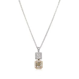 Princess and Radiant Cut Diamond Pendant - Malba Pendant dyl34 TV