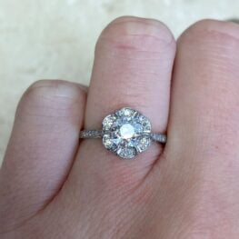 Old European Cut Diamond Engagement Ring Madrid F3