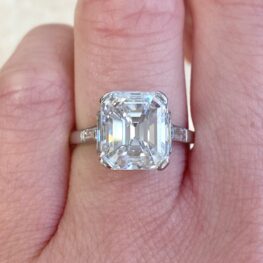 Step Cut Diamond Ring - 4.50 Carat Cartier Ring F2