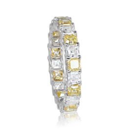 Asscher Cut Diamond Eternity Wedding Band - Gladstone Band VMK60 TSV